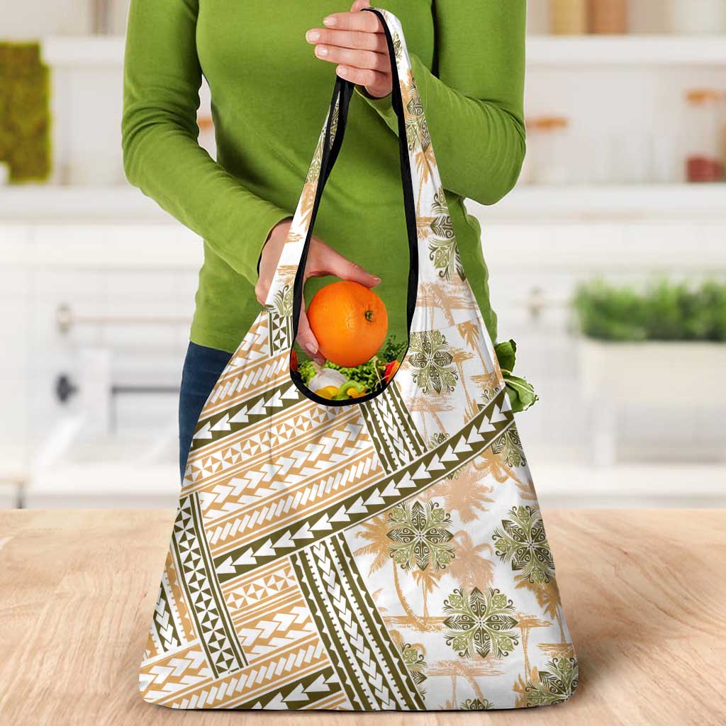 Hawaii Quilt Grocery Bag Kakau Polynesian Pattern Gold Version LT01 - Polynesian Pride