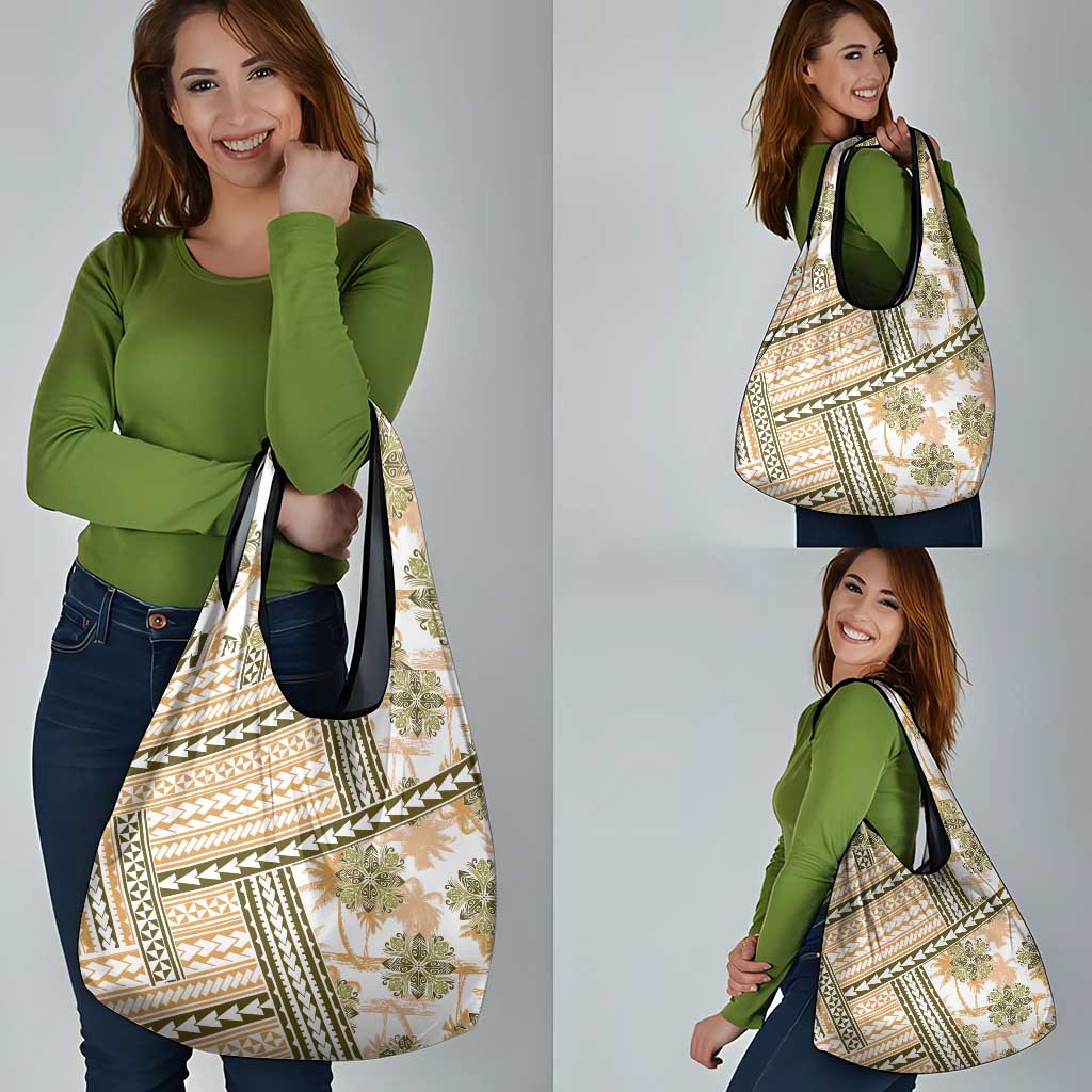Hawaii Quilt Grocery Bag Kakau Polynesian Pattern Gold Version LT01 - Polynesian Pride