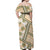 Hawaii Quilt Off Shoulder Maxi Dress Kakau Polynesian Pattern Gold Version LT01 - Polynesian Pride