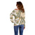 Hawaii Quilt Off Shoulder Sweater Kakau Polynesian Pattern Gold Version LT01 - Polynesian Pride