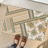 Hawaii Quilt Rubber Doormat Kakau Polynesian Pattern Gold Version LT01 - Polynesian Pride