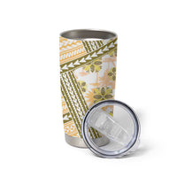 Hawaii Quilt Tumbler Cup Kakau Polynesian Pattern Gold Version LT01 - Polynesian Pride