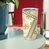 Hawaii Quilt Tumbler Cup Kakau Polynesian Pattern Gold Version LT01 - Polynesian Pride