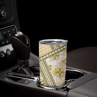 Hawaii Quilt Tumbler Cup Kakau Polynesian Pattern Gold Version LT01 - Polynesian Pride