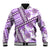 Hawaii Quilt Baseball Jacket Kakau Polynesian Pattern Lilac Version LT01 Unisex Purple - Polynesian Pride