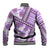 Hawaii Quilt Baseball Jacket Kakau Polynesian Pattern Lilac Version LT01 - Polynesian Pride