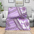 Hawaii Quilt Blanket Kakau Polynesian Pattern Lilac Version LT01 - Polynesian Pride