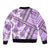 Hawaii Quilt Bomber Jacket Kakau Polynesian Pattern Lilac Version LT01 - Polynesian Pride