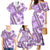 Hawaii Quilt Family Matching Mermaid Dress and Hawaiian Shirt Kakau Polynesian Pattern Lilac Version LT01 - Polynesian Pride