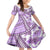 Hawaii Quilt Family Matching Puletasi Dress and Hawaiian Shirt Kakau Polynesian Pattern Lilac Version LT01 Daughter's Dress Purple - Polynesian Pride