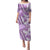 Hawaii Quilt Family Matching Puletasi Dress and Hawaiian Shirt Kakau Polynesian Pattern Lilac Version LT01 Mom's Dress Purple - Polynesian Pride