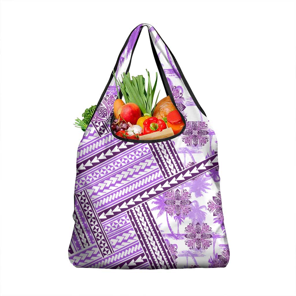 Hawaii Quilt Grocery Bag Kakau Polynesian Pattern Lilac Version LT01 1-pack One Size Purple - Polynesian Pride
