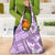 Hawaii Quilt Grocery Bag Kakau Polynesian Pattern Lilac Version