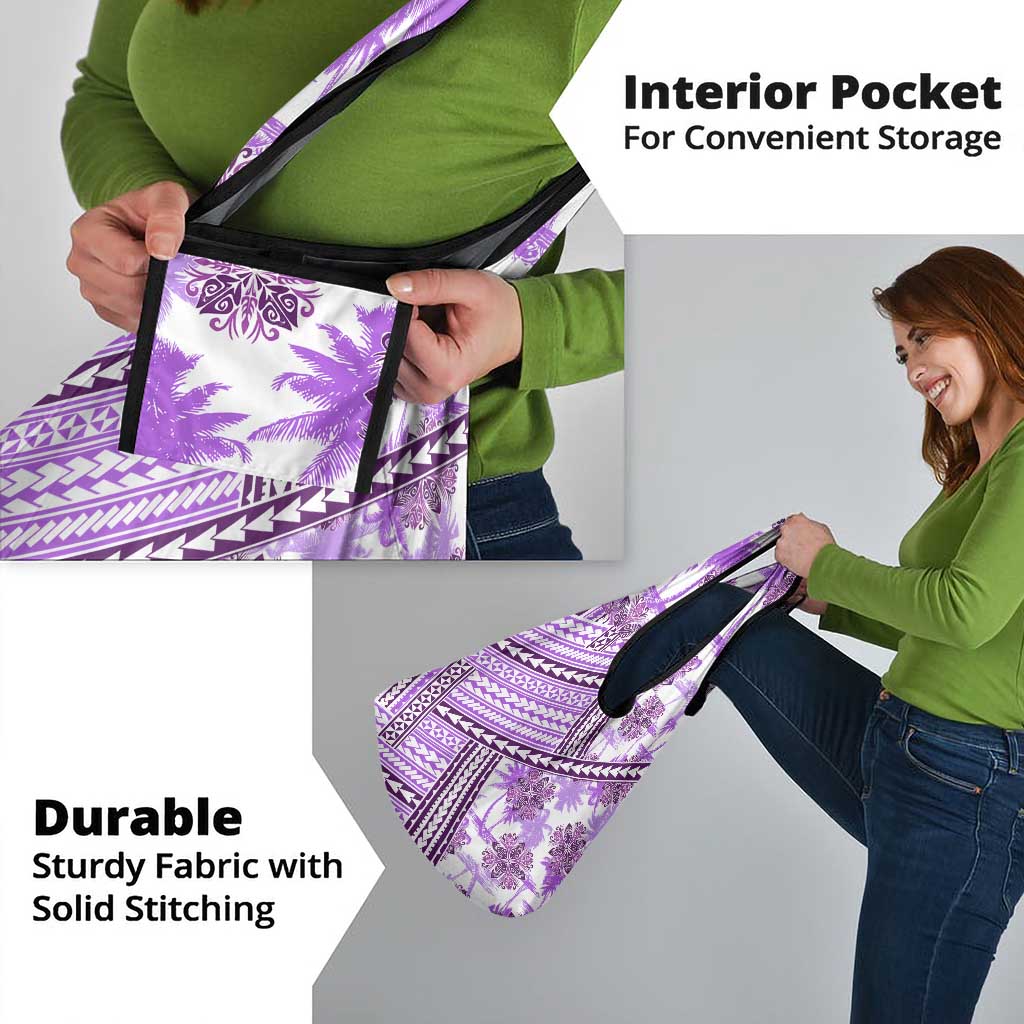 Hawaii Quilt Grocery Bag Kakau Polynesian Pattern Lilac Version LT01 - Polynesian Pride