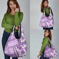 Hawaii Quilt Grocery Bag Kakau Polynesian Pattern Lilac Version LT01 - Polynesian Pride