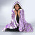 Hawaii Quilt Hooded Blanket Kakau Polynesian Pattern Lilac Version LT01 - Polynesian Pride