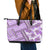 Hawaii Quilt Leather Tote Bag Kakau Polynesian Pattern Lilac Version LT01 - Polynesian Pride