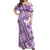 Hawaii Quilt Off Shoulder Maxi Dress Kakau Polynesian Pattern Lilac Version LT01 Women Purple - Polynesian Pride