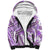 Hawaii Quilt Sherpa Hoodie Kakau Polynesian Pattern Lilac Version LT01 Unisex Purple - Polynesian Pride