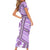 Hawaii Quilt Short Sleeve Bodycon Dress Kakau Polynesian Pattern Lilac Version LT01 - Polynesian Pride