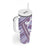 Hawaii Quilt Tumbler With Handle Kakau Polynesian Pattern Lilac Version