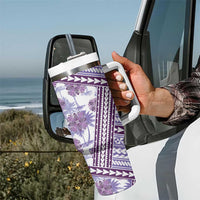 Hawaii Quilt Tumbler With Handle Kakau Polynesian Pattern Lilac Version LT01 - Polynesian Pride