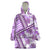 Hawaii Quilt Wearable Blanket Hoodie Kakau Polynesian Pattern Lilac Version LT01 One Size Purple - Polynesian Pride