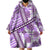 Hawaii Quilt Wearable Blanket Hoodie Kakau Polynesian Pattern Lilac Version LT01 - Polynesian Pride