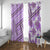 Hawaii Quilt Window Curtain Kakau Polynesian Pattern Lilac Version LT01 With Grommets Purple - Polynesian Pride