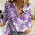 Hawaii Quilt Women Casual Shirt Kakau Polynesian Pattern Lilac Version LT01 Female Purple - Polynesian Pride