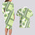 Hawaii Quilt Couples Matching Long Sleeve Bodycon Dress and Hawaiian Shirt Kakau Polynesian Pattern Olive Green Version LT01 - Polynesian Pride