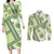 Hawaii Quilt Couples Matching Long Sleeve Bodycon Dress and Long Sleeve Button Shirt Kakau Polynesian Pattern Olive Green Version LT01 Green - Polynesian Pride