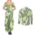 Hawaii Quilt Couples Matching Summer Maxi Dress and Long Sleeve Button Shirt Kakau Polynesian Pattern Olive Green Version LT01 - Polynesian Pride