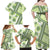 Hawaii Quilt Family Matching Off Shoulder Maxi Dress and Hawaiian Shirt Kakau Polynesian Pattern Olive Green Version LT01 - Polynesian Pride