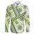 Hawaii Quilt Family Matching Puletasi Dress and Hawaiian Shirt Kakau Polynesian Pattern Olive Green Version LT01 Dad's Shirt - Long Sleeve Green - Polynesian Pride