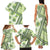 Hawaii Quilt Family Matching Tank Maxi Dress and Hawaiian Shirt Kakau Polynesian Pattern Olive Green Version LT01 - Polynesian Pride