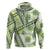 Hawaii Quilt Hoodie Kakau Polynesian Pattern Olive Green Version LT01 Zip Hoodie Green - Polynesian Pride