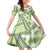 Hawaii Quilt Kid Short Sleeve Dress Kakau Polynesian Pattern Olive Green Version LT01 KID Green - Polynesian Pride