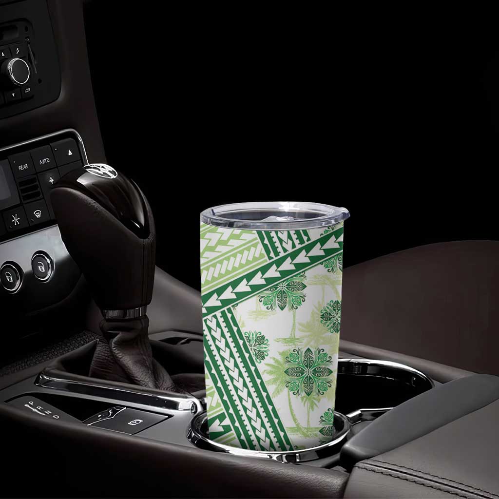Hawaii Quilt Tumbler Cup Kakau Polynesian Pattern Olive Green Version LT01 - Polynesian Pride
