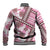 Hawaii Quilt Baseball Jacket Kakau Polynesian Pattern Mauve Pink Version LT01 - Polynesian Pride