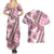 Hawaii Quilt Couples Matching Summer Maxi Dress and Hawaiian Shirt Kakau Polynesian Pattern Mauve Pink Version LT01 - Polynesian Pride