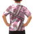 Hawaii Quilt Family Matching Long Sleeve Bodycon Dress and Hawaiian Shirt Kakau Polynesian Pattern Mauve Pink Version LT01 - Polynesian Pride