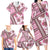 Hawaii Quilt Family Matching Long Sleeve Bodycon Dress and Hawaiian Shirt Kakau Polynesian Pattern Mauve Pink Version LT01 - Polynesian Pride