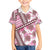 Hawaii Quilt Family Matching Off Shoulder Long Sleeve Dress and Hawaiian Shirt Kakau Polynesian Pattern Mauve Pink Version LT01 Son's Shirt Pink - Polynesian Pride