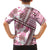 Hawaii Quilt Family Matching Short Sleeve Bodycon Dress and Hawaiian Shirt Kakau Polynesian Pattern Mauve Pink Version LT01 - Polynesian Pride