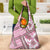 Hawaii Quilt Grocery Bag Kakau Polynesian Pattern Mauve Pink Version