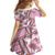 Hawaii Quilt Kid Short Sleeve Dress Kakau Polynesian Pattern Mauve Pink Version LT01 - Polynesian Pride