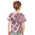 Hawaii Quilt Kid T Shirt Kakau Polynesian Pattern Mauve Pink Version LT01 - Polynesian Pride