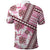 Hawaii Quilt Polo Shirt Kakau Polynesian Pattern Mauve Pink Version LT01 - Polynesian Pride