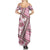 Hawaii Quilt Summer Maxi Dress Kakau Polynesian Pattern Mauve Pink Version LT01 - Polynesian Pride